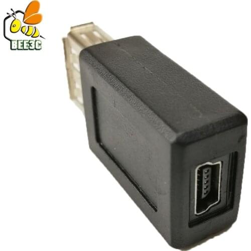 USB female to mini usb 5pin female black adapter 100 pcs