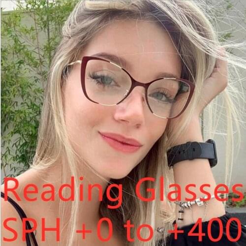 ZAOLIHU Women Cat Eye Reading Glasses Brand Design Lady Optical Frame Anti Blue Light Eyeglasses Vintage Round Adult Eyewear