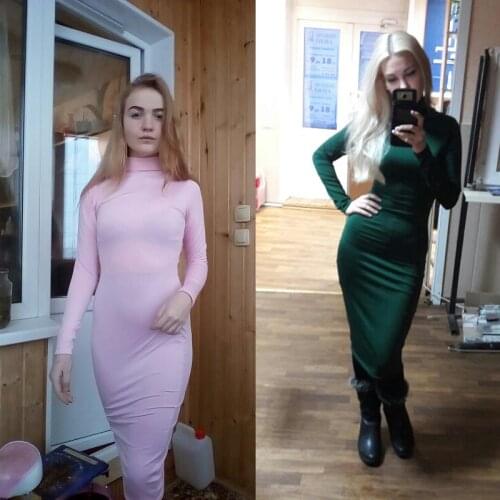 Womens Sexy Slim Fashion Europe Style High Neck Clubwear Night Wear Bodycon Hot Sale Dresses 8 Colors New