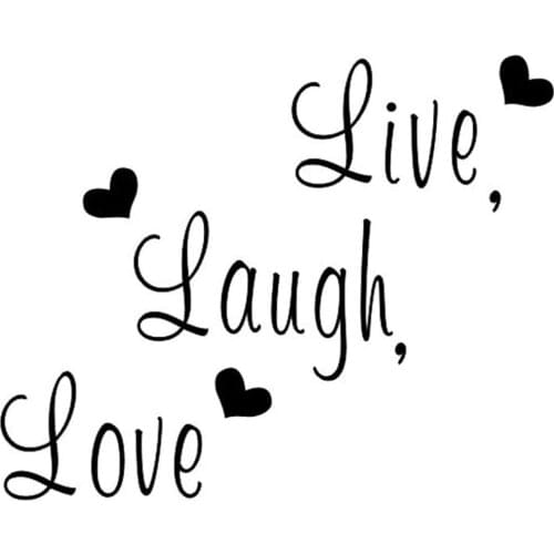 Live Laugh Love Quote Wall Decal Sticker Creatiee Removable DIY Vinyl Wall Decor Art Mural for Thanksgiving Kitchen Table Home
