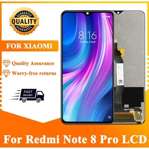 100% Tested Original 6.53" LCD For Xiaomi Redmi Note 8 Pro M1906G7T M1906G7G LCD Display Touch Screen Digitizer Assembly Parts