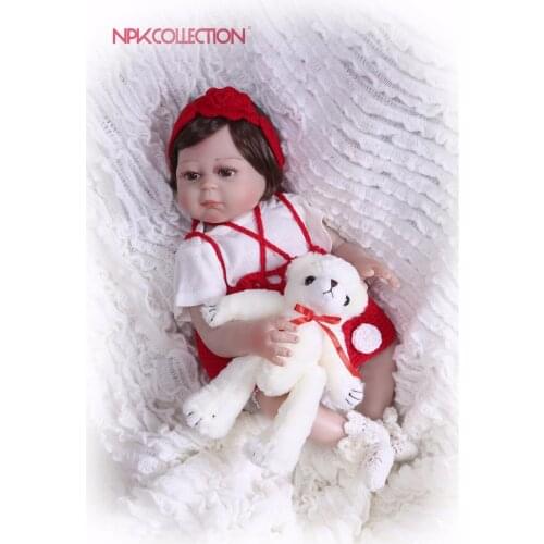 46CM Bebes Reborn Girl Doll Full Silicone Vinyl reborn baby dolls Realistic Princess Baby Toy Doll For Childrens Day Gifts