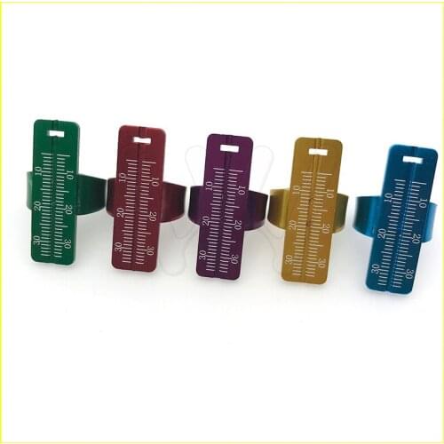 5pc Dental endo Finger Ruler Aluminium 30mm Gauge Span Measure Scale Measurement Tool