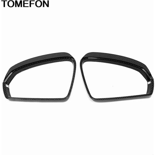 TOMEFON For Volkswagen T-Cross 2018 2019 2020 Car Rear View Mirror Eyebrow Rain Snow Shield Sun Visor Cover Trim Accessories ABS