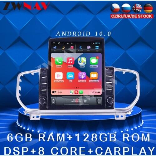 For Kia KX5 2016+ Android 10 Tesla style Car DVD Player GPS navigation Car Auto Radio Stereo Multimedia Player Head Unit