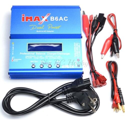 IMAX B6 AC B6AC Lipo NiMH 3S RC Battery Balance Charger / Discharger + B6AC European Universal Power Cord Power Cable EU / US