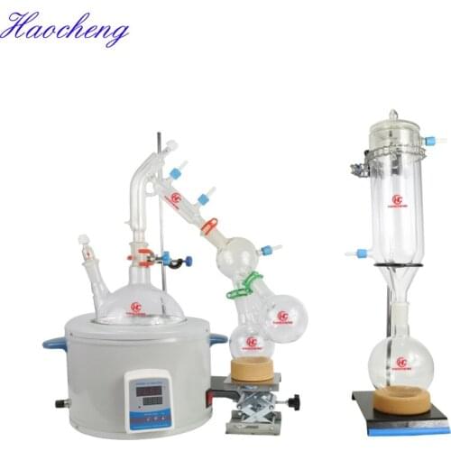Free shipping,Top Sale Stocks Available 2L Lab Equipment Short Path Distillation with Heating Mantle