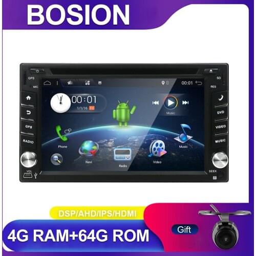 Bosion 2 Din Android 10.0 Car Multimedia Player Dvd Radio GPS Navigation Auto GPS FM IPS Screen 4GB 64GB DSP WIFI Audio BT5 USB