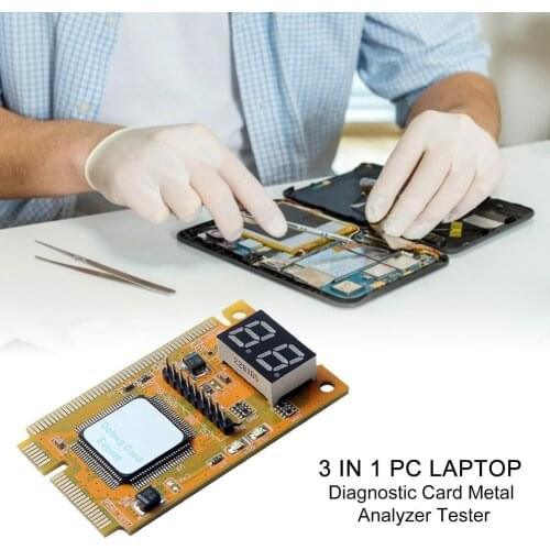 3 In 1 PC Laptop Diagnostic Card Metal Analyzer Tester Pci Postcard Motherboard 4 Bit LED Diagnostic Test 7xed Computer Analyzer