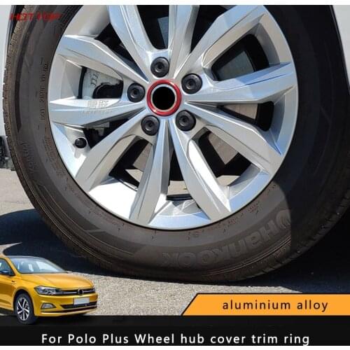 For Volkswagen Vw Polo Plus 2019 Hub Cover Decorative Ring Center Cover Decorative Strip Patch Aluminum Alloy Modification