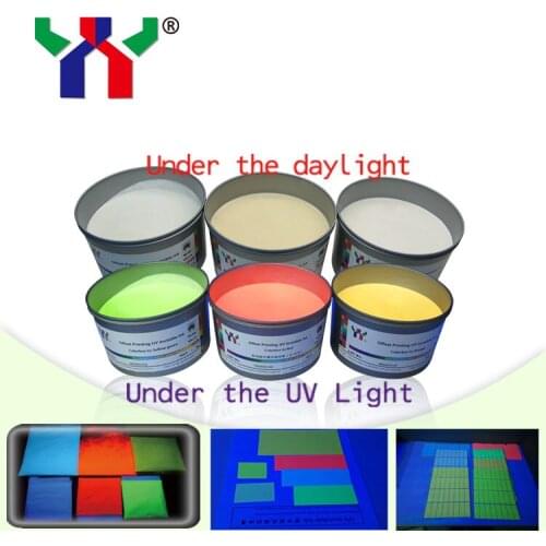 Nature Dry/UV Invisible Ink for offset printing colorless to Yellow, colorless to blue each 0.5 kilogram