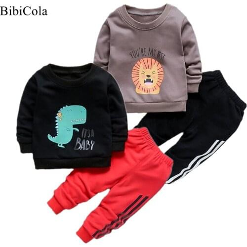 Baby Boy Clothing Set Spring Autumn Fashion Cotton Cartoon print Tops+pants 2pcs Kids Outfits For Infant Tracksuit