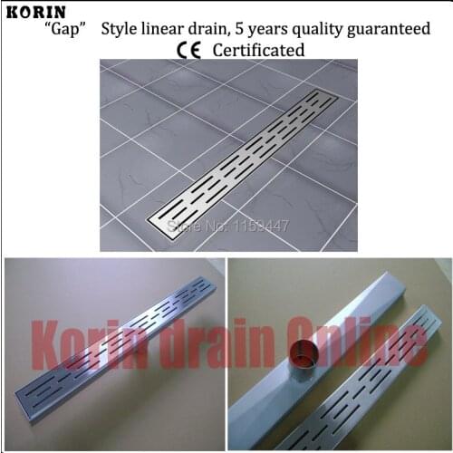 1200mm "Line" Style Stainless Steel 304 Linear Shower Drain, Vertical Drain, Floor Waste, Long floor drain, Shower channel