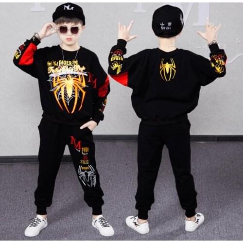 Fashion Kids Boys Clothing Set Spring Autumn Kids Clothes Set Boys Sports Suit Children Student Hip Hop Hoodies Kids Streetwear