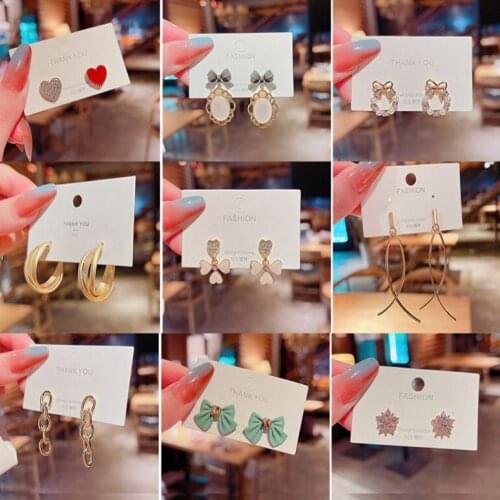 New arrival delicate cute bohemian classic stud Earrings for women fashion jewelry flowers pearls Ins popular Stud Earrings