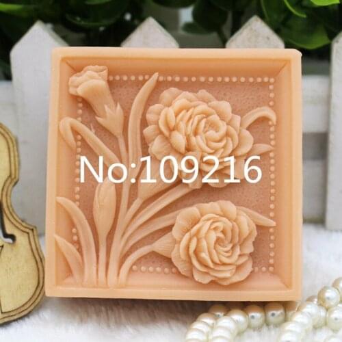 New Product!!1pcs Flowers (zx315) Silicone Handmade Soap Mold Crafts DIY Mould