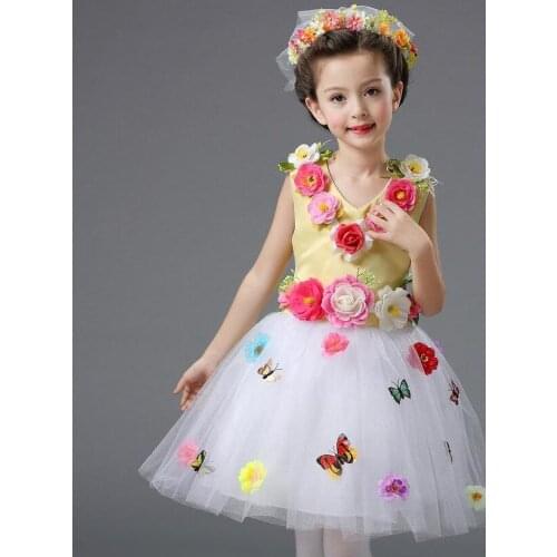 Clothing dance dress for girls Princess dress Student choir clothing child modern dance costumes for kids TB7085