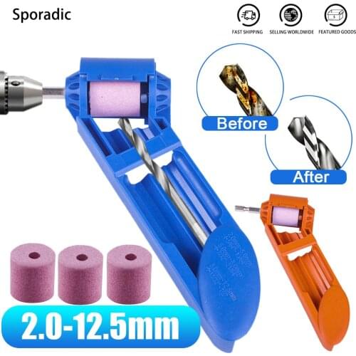 Portable Drill 2.0-12.5mm Bit Sharpener Corundum Grinding Wheel Tool Corundum Resisting Drill Polishing Grinder Wheel Tool Drill