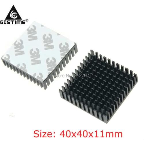 10 Pieces/lot Gdstime 40x40x11mm Radiator Extrusion LED CPU Cooler Aluminum Heatsink Fins