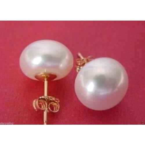 AAA 12.5-13mm NATURAL White SOUTH SEA Pearl Earring