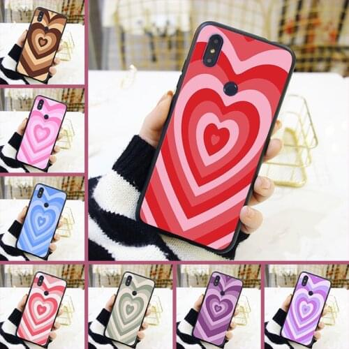 Silicone Phone Case For Xiaomi Mi Max Note 1 2 3 Pink Heart Red Love Purple Fashion Back Cover For Xiaomi Mi Mix 1 2 2S 3