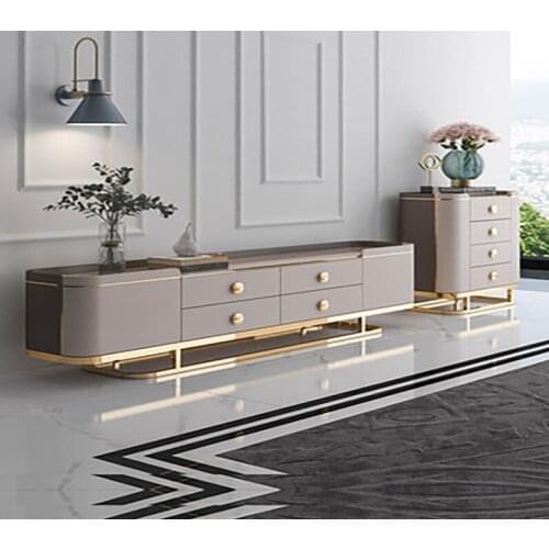 Nordic new style marble light luxury coffee table TV cabinet post-modern minimalist combination furniture high model room