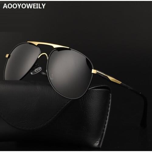 Classic Pilot Sunglasses Men Polarized Glasses Driving Metal Sun Glasses Women Vintage Brand Designer Red Shades Male Anti-glare