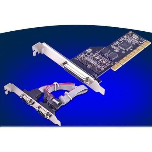 2 Port RS-232 Serial COM & 1 Port Printer Parallel LPT Port to PCI Adapter Converter