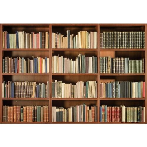 Family study room photography backgrounds vinyl books shelf children photo backdrop for photo studio props Photophone lv-1425