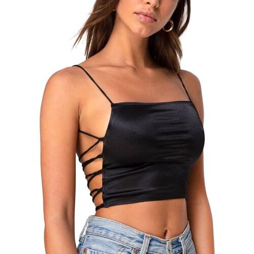 Womens Camisole, Sleeveless Backless Strappy Sling Tops for Dating Party Shopping Vacation