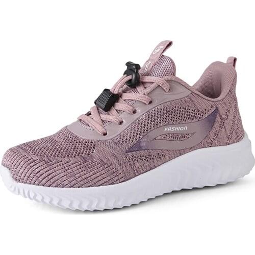 RECOISIN 2021 Fashion Sneakers Women Breathable Mesh Casual Shoes Woman Lace-up Flats Shoes For Women zapatos mujer