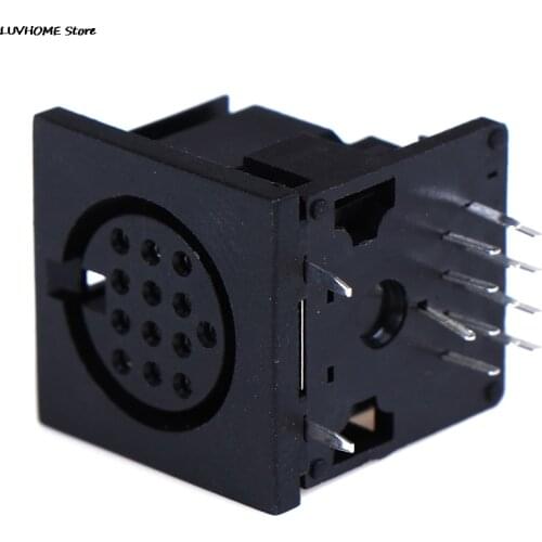 1PCS DIN Plug Jack 13 Pin Female Circular Jack Female PCB Mount Connector S Terminal