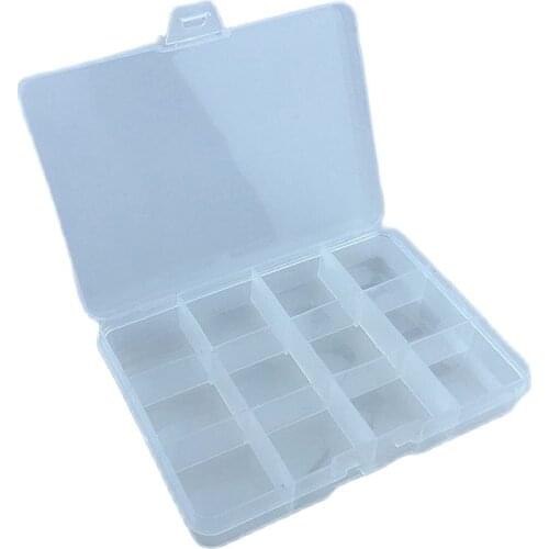 1pc Transparent Plastic 5 Compartment Storage Box Earring Ring Jewelry Bin Bead Case Container A826