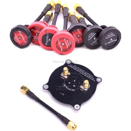 Pagoda 2 pagoda-2 / Triple Feed Patch 5.8GHz FPV Antenna SMA & RP-SMA Plug Connector for RC FPV Racing Drone Quadcopter