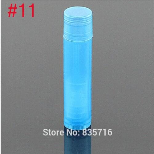 200PCS/LOT free shipping Plastic blue lipstick tube 5ml lip balm tube, empty white lipstick tube for cosmetic packing RB55