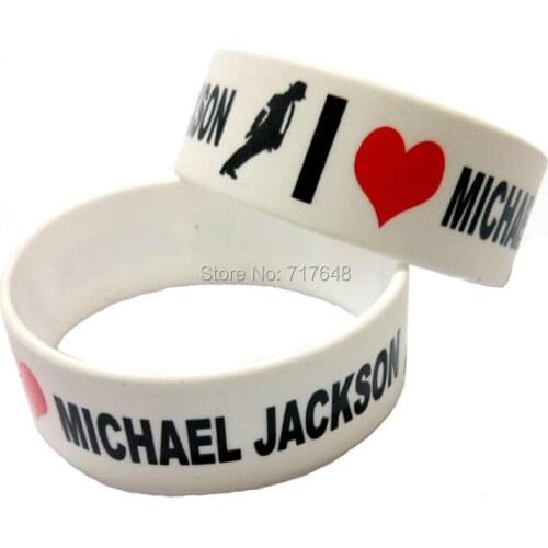 300pcs one inch Michael Jackson wristband silicone bracelets free shipping by FEDEX