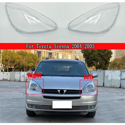 Car Glass Lamp Headlamp Lampcover Shell Lampshade Headlight Lens Cover For Toyota Sienna 2004 2005 Auto Head Lamp Light Case