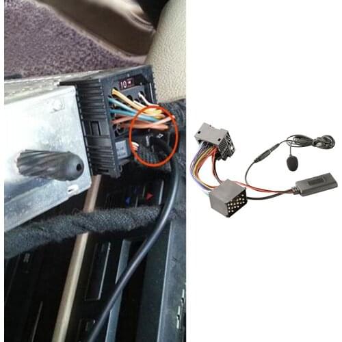 NEW-Car Bluetooth 5.0 Aux Cable Microphone Handsfree Mobile Phone Free Calling Adapter For-BMW E46 2002-2006