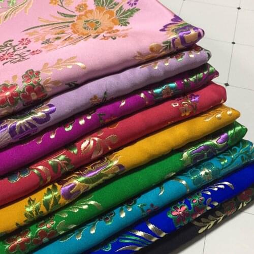 Free Shipping 0.75*1m Size Vintage Fabric Chinese Style Qipao Jacquard Fabric For Sewing Kimono Cheongsam Brocade Satin Fabric