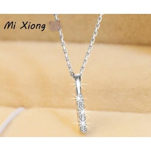 Mi Xiong 925 Sterling Silver Necklaces Woman Clavicle Chain Crystals Pendant Exquisite Elegant Fresh Charm Party Luxury Jewelry