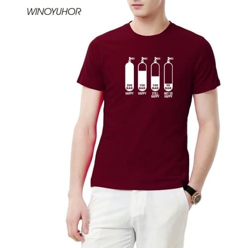 Diver 200 Bar Funny T Shirts Men Summer Cotton Harajuku Short Sleeve O-Neck Streetwear Tops Oversized Scuba Diving Tshirts