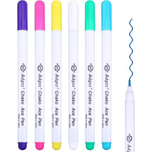 Disappearing Erasable Ink Fabric Marker Pen Water Erasable Pen&Sewing Measuring Gauge for Quilting Dressmaking Sewing Tool