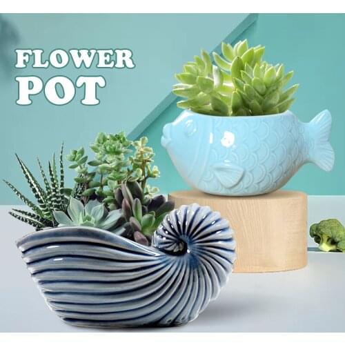 Creative Cartoon Animal Miniature Model Decoration Succulent Flower Pot Creative Home Gardening Plants Potted Ceramic Ornament