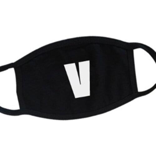 1PCS Unisex Fashion Printed letter Mouth mask reusable cotton fabric dust Mask teenager party face mask mouth cover Accessories