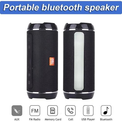 High-Power 40W Wireless Bluetooth Speaker Waterproof Column 3D Stereo Subwoofer USB/TF/AUX Portable Outdoor Music Center Player