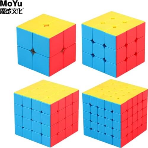 MoYu Meilong 3x3x3 Magic Cube 4x4x4 Speed Cube 2x2x2 Cubo Magico Puzzle Cubes Skew Pyramid Cube Educational Toy For Kids