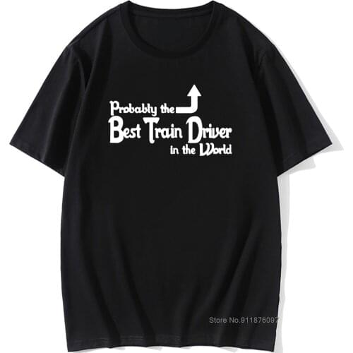 The Best Train Driver Funny Job Railway T-Shirt Mens Short Sleeves Oversized Retro Vintage Printed T Shirts Top Tees