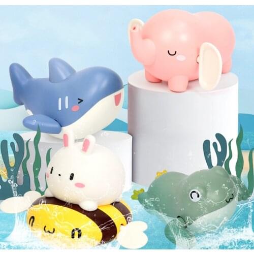 NEW Cute Cartoon Animal Bath Toys Classic Baby Water Toy Summer Swimming Turtle Bee Elephant Kids Beach Bath Clockwork Gift