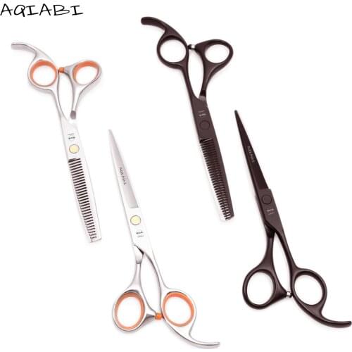 5.5'' 6'' AQIABI 440C Scissors Barbers Hair Cutting Scissors Thinning Shears Haircut Professional Hairdressing Scissors A1008