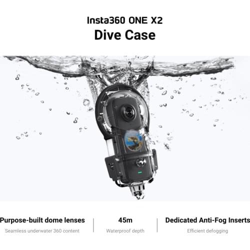 Original Insta360 ONE X2 Dive Case 45m Waterproof Housing case For Insta 360 X2 Underwater Protection Box camera Accessories